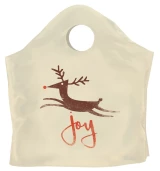 12 x 16 + 3 christmas shopper super wave bags joy reindeer design