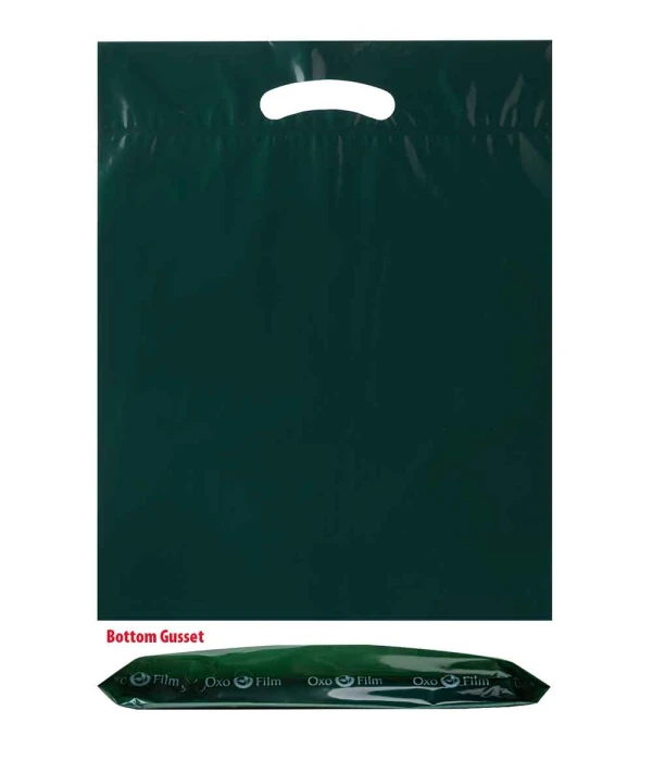 12x16+3 2.5 Mil Hunter Green Eco Friendly Shopping Bags Hunter Green 12x16+3 2.5 Mil Eco Friendly Shopping Bags
