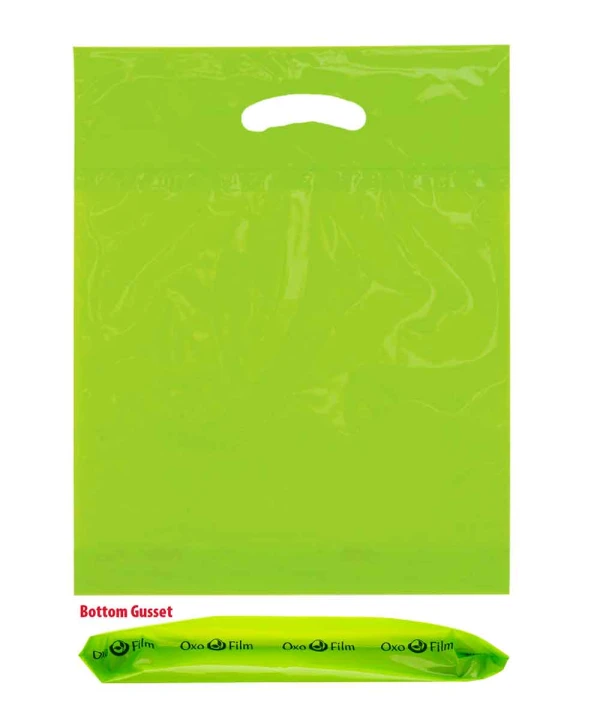 12 x 16 Die Cut Handle Bags 12 x 16 Lime Die Cut Handle Bags