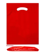 Red 12 x 16 + 3 2.5 Mil Eco Friendly Shopping Bags