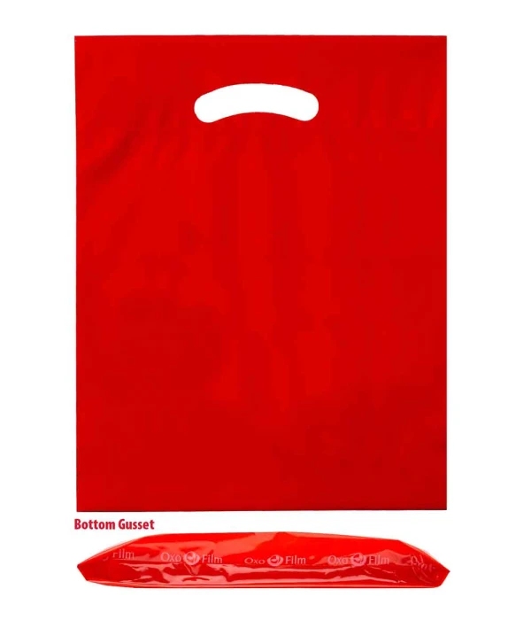 12 x 16 + 3 2.5 Mil Red Eco Friendly Shopping Bags Red 12 x 16 + 3 2.5 Mil Eco Friendly Shopping Bags