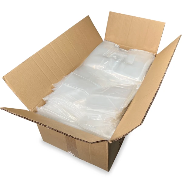 12 x 7 x 22 + 7 Clear Square Bottom T-Shirt Bags Case Case of 12 x 7 x 22 + 7 Clear Square Bottom T-Shirt Bags
