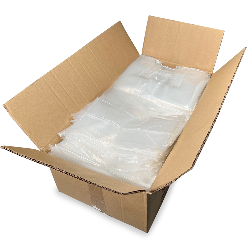 12 X 7 X 22 7 Clear Super Duty Square Bottom 1 2 Peck Bags