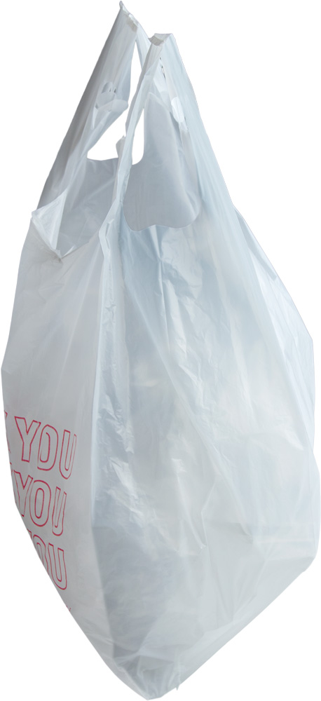 HDPE Plastic Thank You Take Out Bags Side Gusset