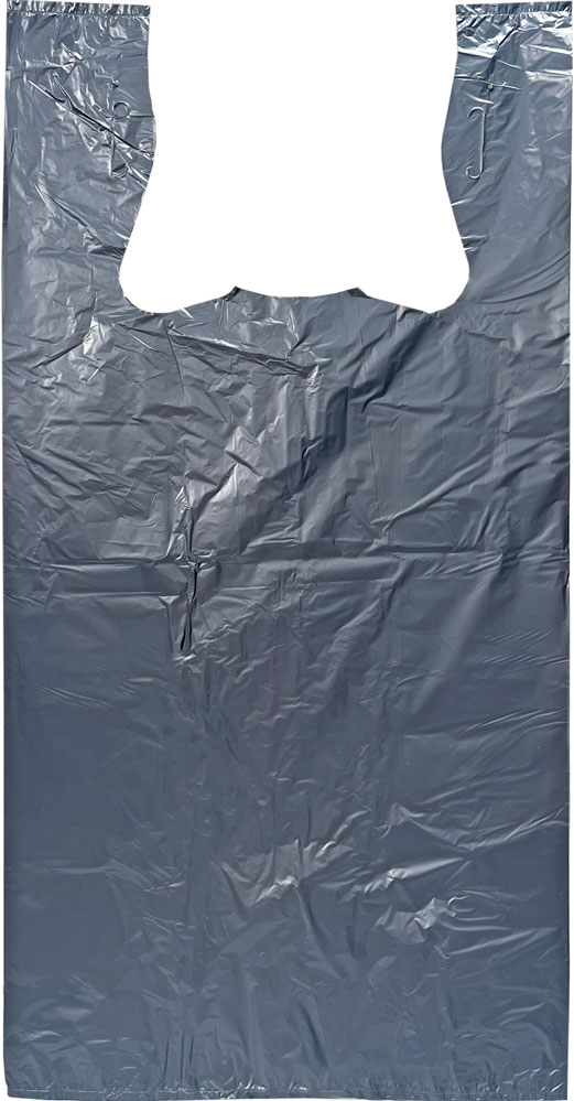 12 x 7 x 23 Black T-shirt Bag 0.6 Mil Large 12 x 7 x 23 Black HDPE Plastic T-Shirt Carry Out Bags
