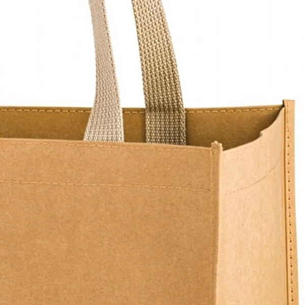 12 x 8 x 13 + 8 Washable Paper Tote Stitching Stitching of 12 x 8 x 13 + 8 Washable Paper Tote