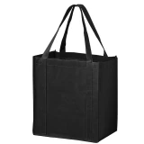 Black 12 x 8 x 13 + 8 Non Woven Grocery Tote Bag