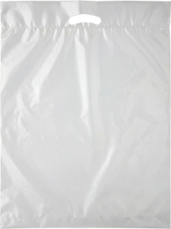 12" x 16" + 3" 2.5 Mil Clear Frosted Eco Friendly Shopping Bags