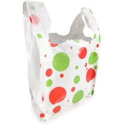 12" x 7" x 22" T-Shirt Holiday Shopping Bags - Dots