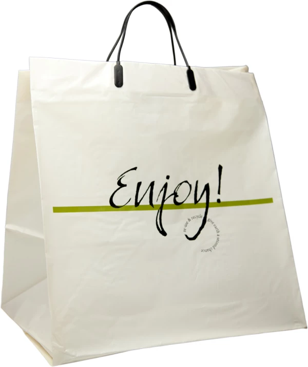 13x10x14+10 Rigid Loop Plastic Handle Shopping Bag