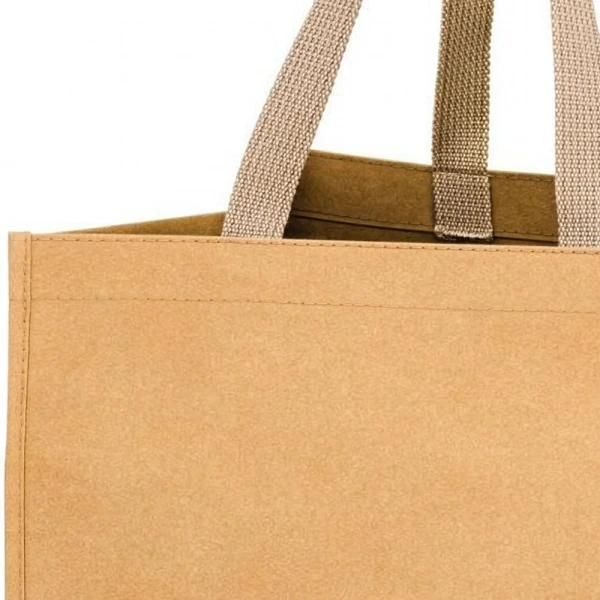 13 x 10 x 15 + 10 Washable Paper Grocery Bags Stitching Stitching of a 13 x 10 x 15 Washable Tote Bag
