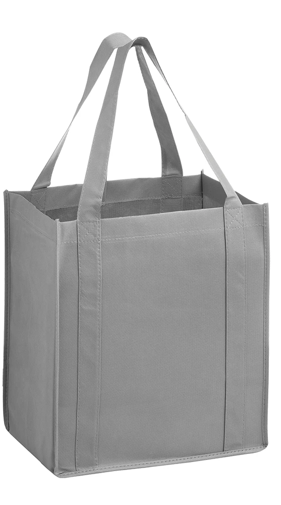 13 x 10 x 15 + 10 Heavy Duty Non Woven Tote Bag 13 x 10 x 15 + 10 Gray Heavy Duty Non Woven Tote Bag