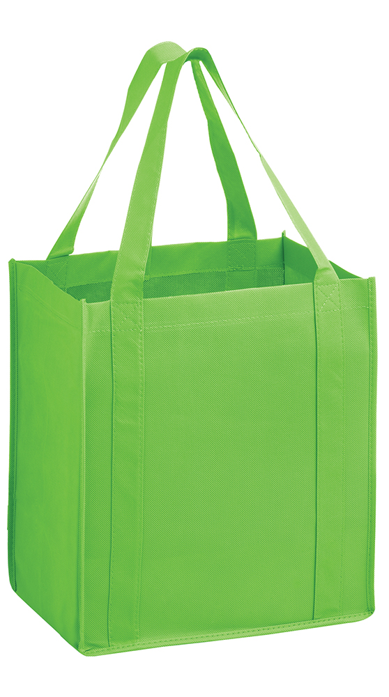 13 x 10 x 15 + 10 Heavy Duty Non Woven Tote Bag 13 x 10 x 15 + 10 Lime Heavy Duty Non Woven Tote Bag
