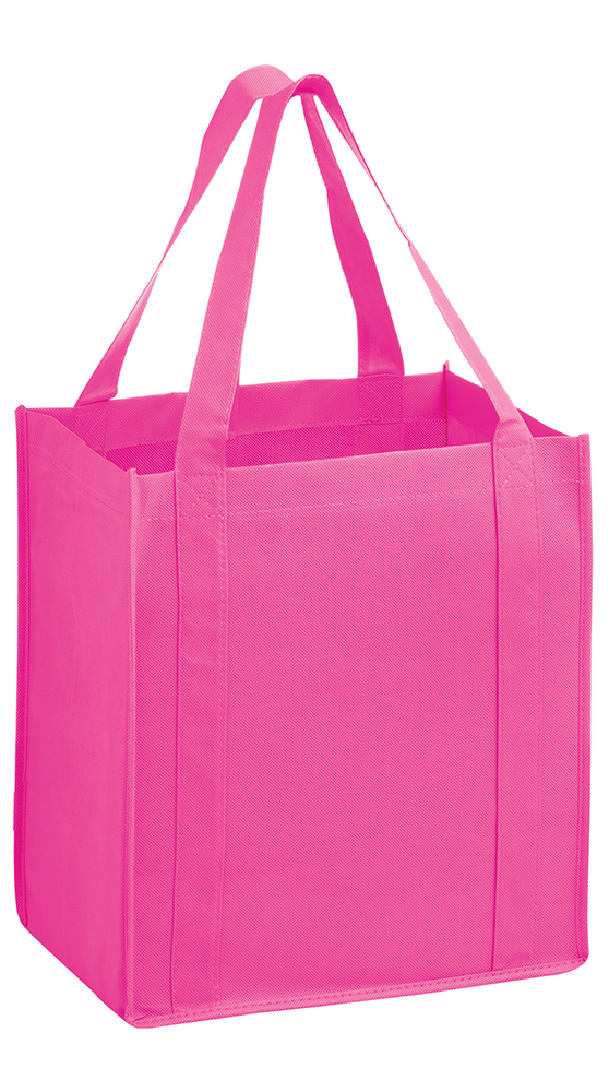 13 x 10 x 15 + 10 Heavy Duty Non Woven Tote Bag 13 x 10 x 15 + 10 Pink Heavy Duty Non Woven Tote Bag