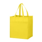13 x 10 x 15 + 10 Yellow Non Woven Heavy Duty Grocery Tote