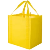 13 x 10 x 15 + 10 Yellow Heavy Duty Non Woven Tote Bag