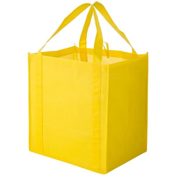 13 x 10 x 15 + 10 Heavy Duty Non Woven Tote Bag 13 x 10 x 15 + 10 Yellow Heavy Duty Non Woven Tote Bag