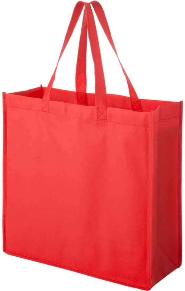 13 x 5 x 13 + 5 Red Non Woven Grocery Tote Bag Red 13 x 5 x 13 + 5 Non Woven Grocery Tote Bag