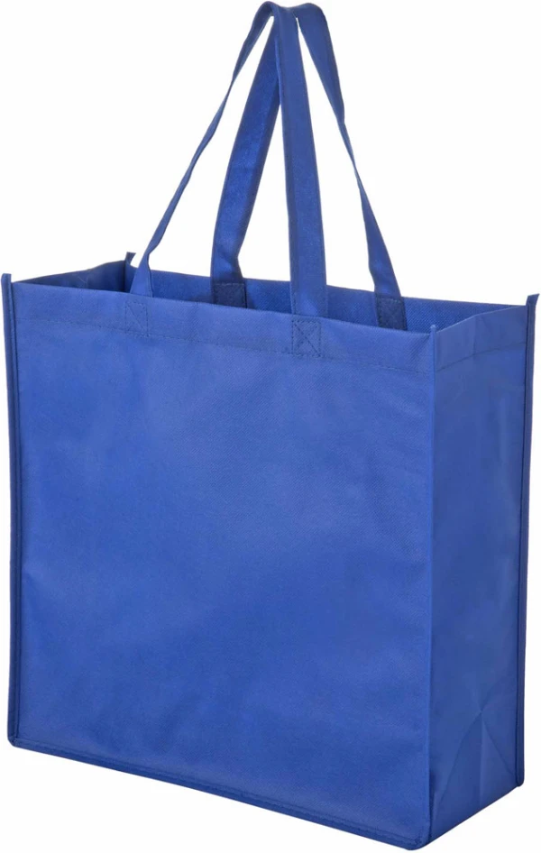 13 x 5 x 13 + 5 Royal Blue Non Woven Grocery Tote Bag 13 x 5 x 13 + 5 Royal Blue Non Woven Grocery Tote Bag