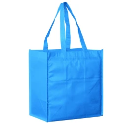 13 x 5 x 13 + 5 Cool Blue Non Woven Grocery Tote Bag