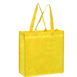 13 x 5 x 13 + 5 Yellow Non Woven Grocery Tote Bag