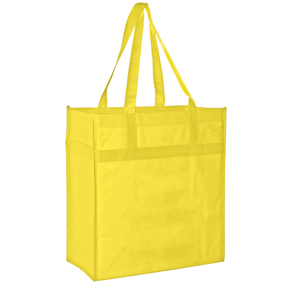 13 x 7 x 14 + 7 Yellow Heavy Duty Grocery Tote