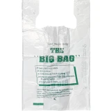 Front of 13 x 8 x 22 HDPE Plastic Thank You Take Out Bag