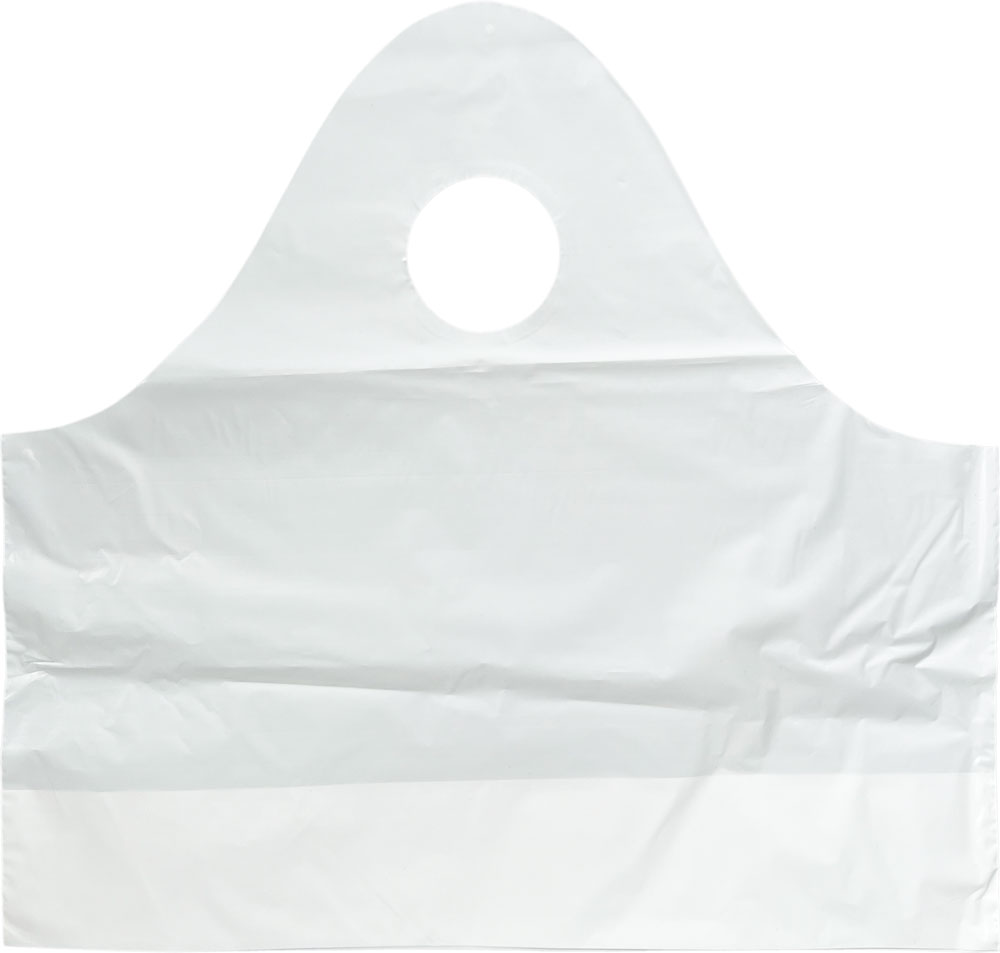Back of 15 x 14 + 5 Super Wave Plastic Restaurant Bags