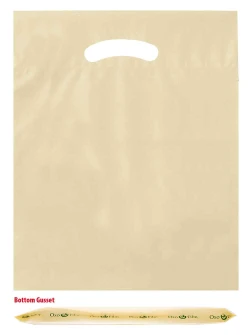 15" x 18" + 3" 2.5 Mil Ivory Eco Friendly Shopping Bags