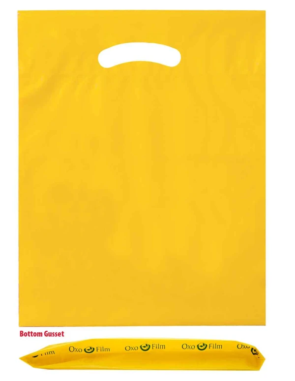 15 x 18 x 3 bottom gusset yellow die cut handle bags 15 x 18 x 3 bottom gusset yellow die cut handle bags