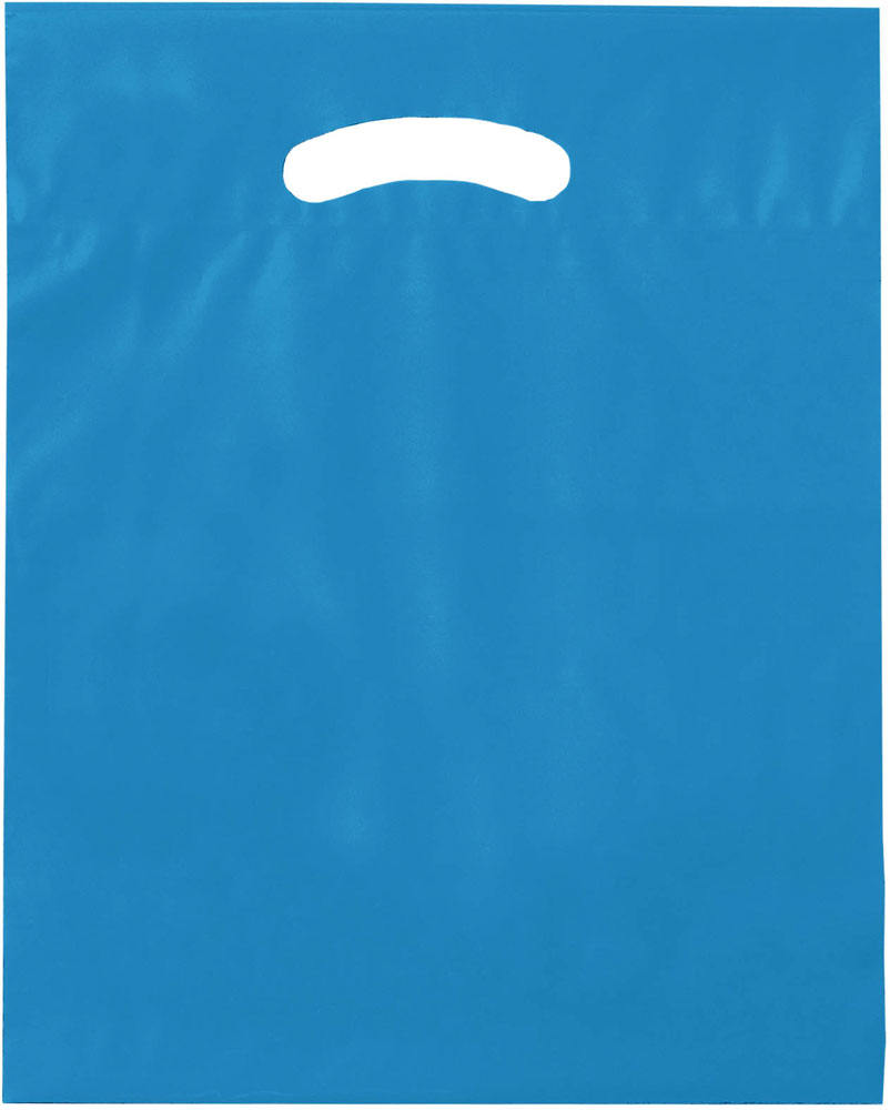 Blue 15x19+3 2.5 Mil Retail Shopping Bags