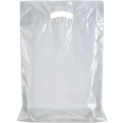15" x 19" + 3" 2.5 Mil Clear Retail Shopping Bags