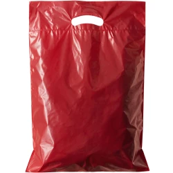 15" x 19" + 3" 2.5 Mil Red Retail Shopping Bags