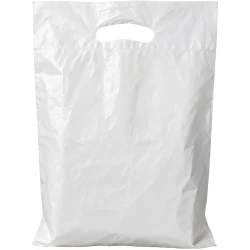 15" x 19" + 3" 2.5 Mil White Retail Shopping Bags