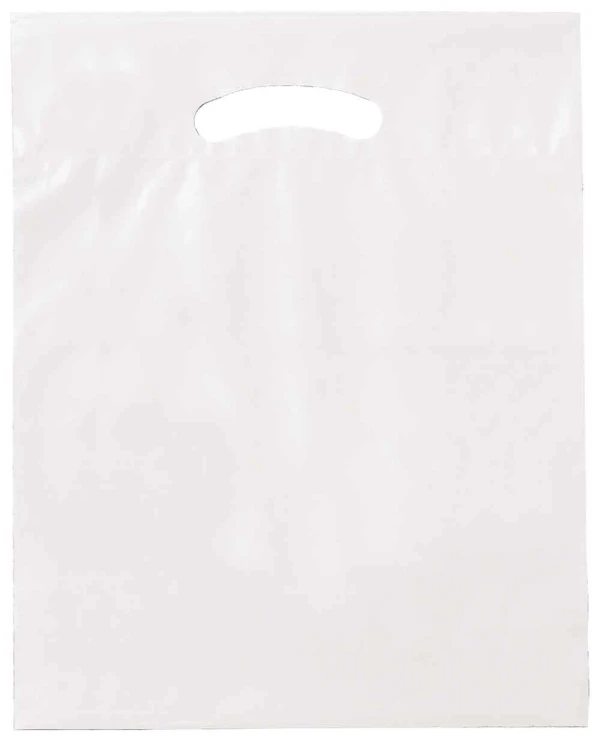 15 x 19 plus 3 Fold Over Die Cut Handle Bags 15 x 19 plus 3 Clear Fold Over Die Cut Handle Bags