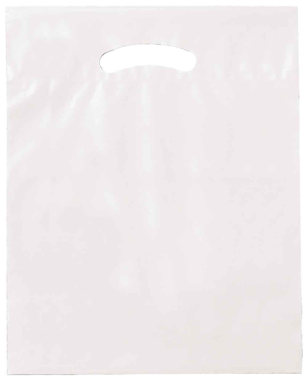 15 x 19 plus 3 Clear Fold Over Die Cut Handle Bags