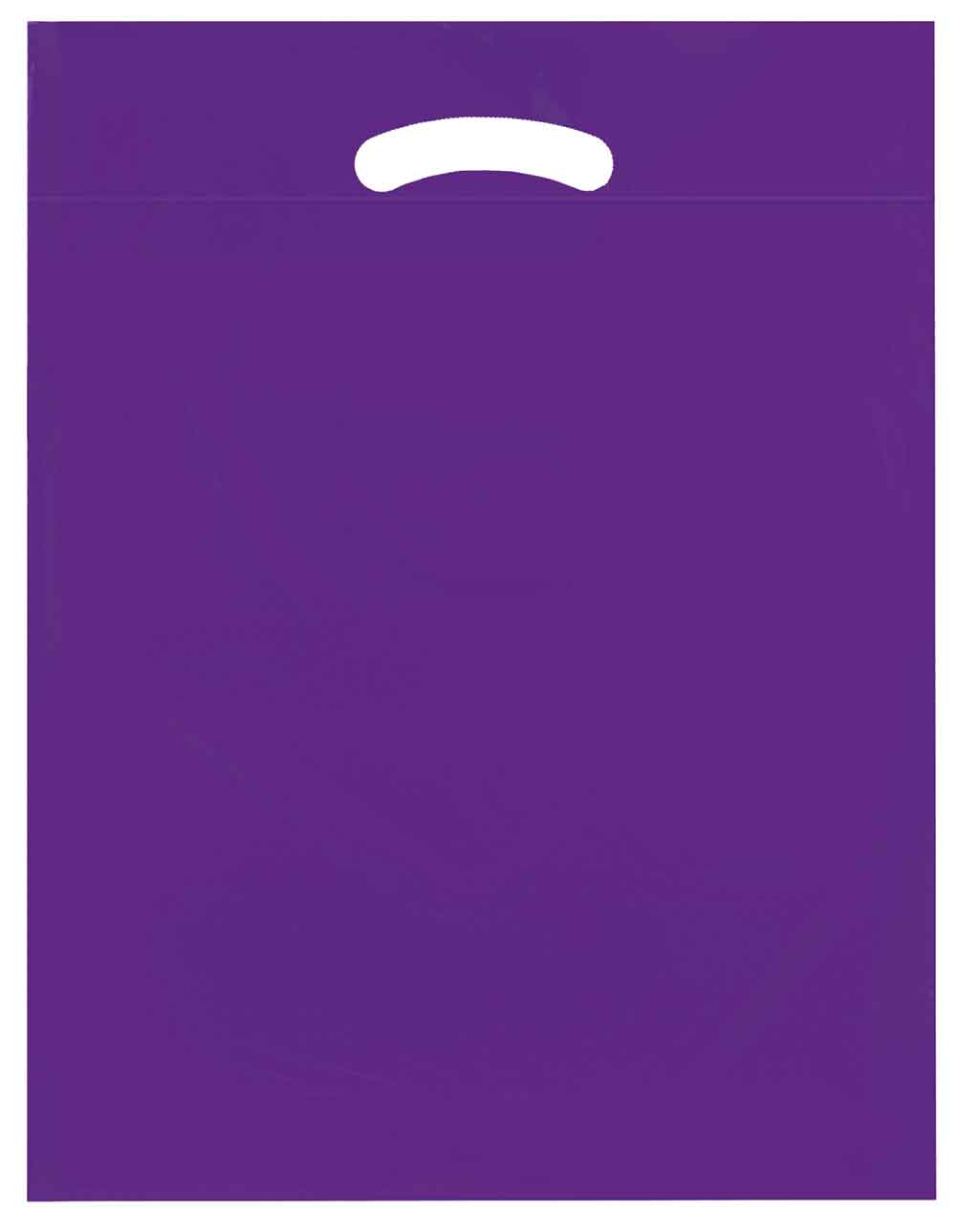Purple 15 x 19 plus 3 Fold Over Die Cut Handle Bags