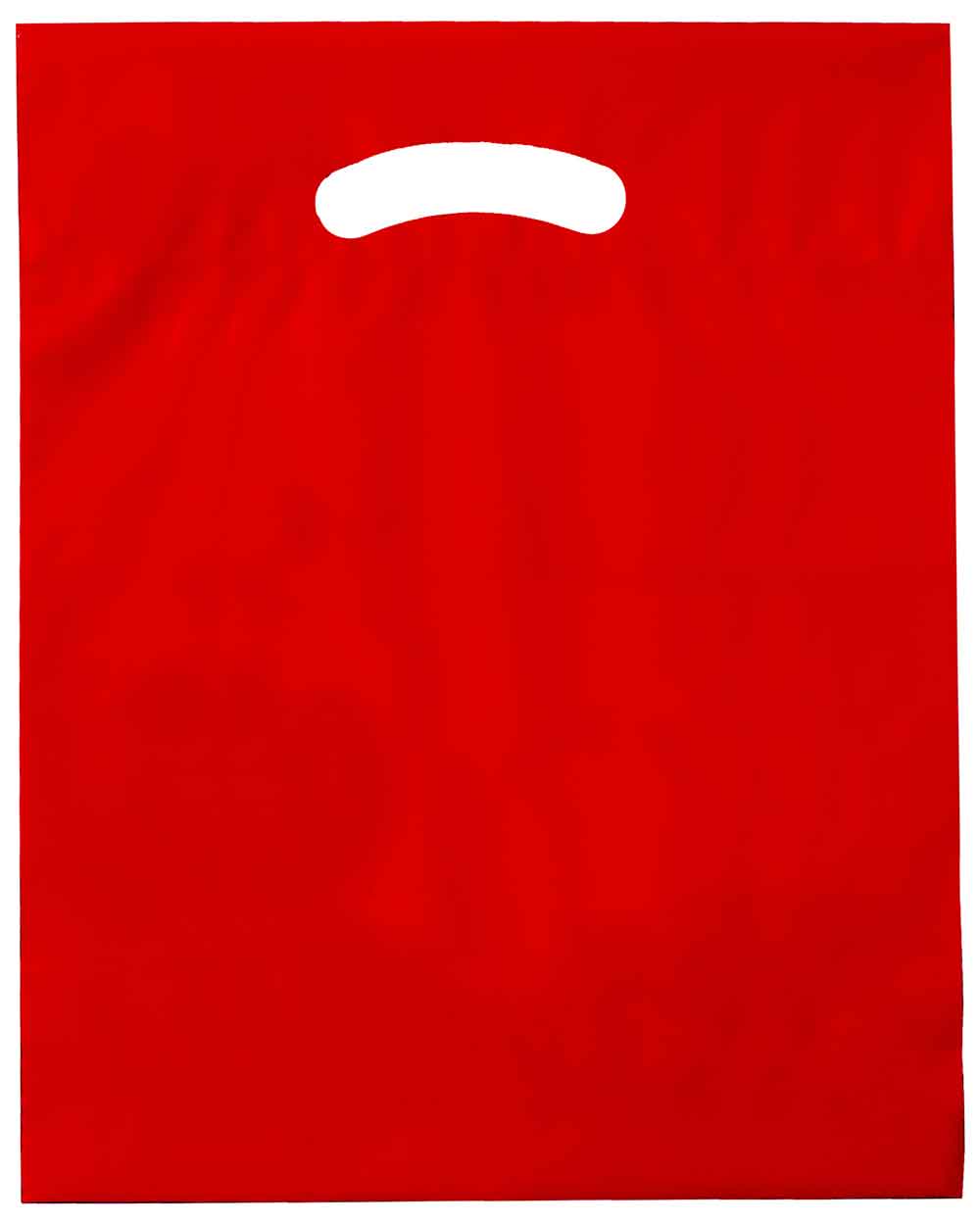 Red 15x19+3 2.5 Mil Retail Shopping Bags