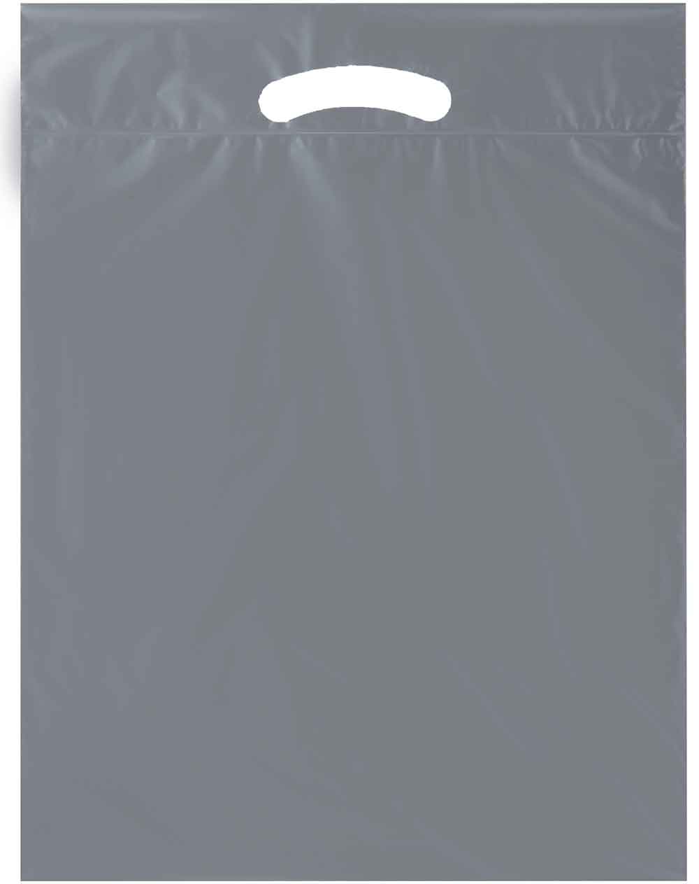 15 x 19 plus 3 Silver Fold Over Die Cut Handle Bags