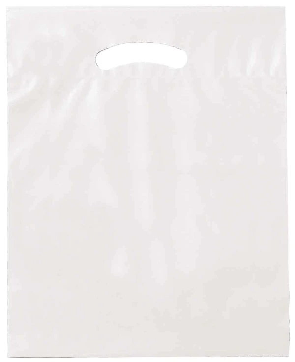15x19+3 2.5 Mil White Retail Shopping Bags White 15x19+3 2.5 Mil Retail Shopping Bags