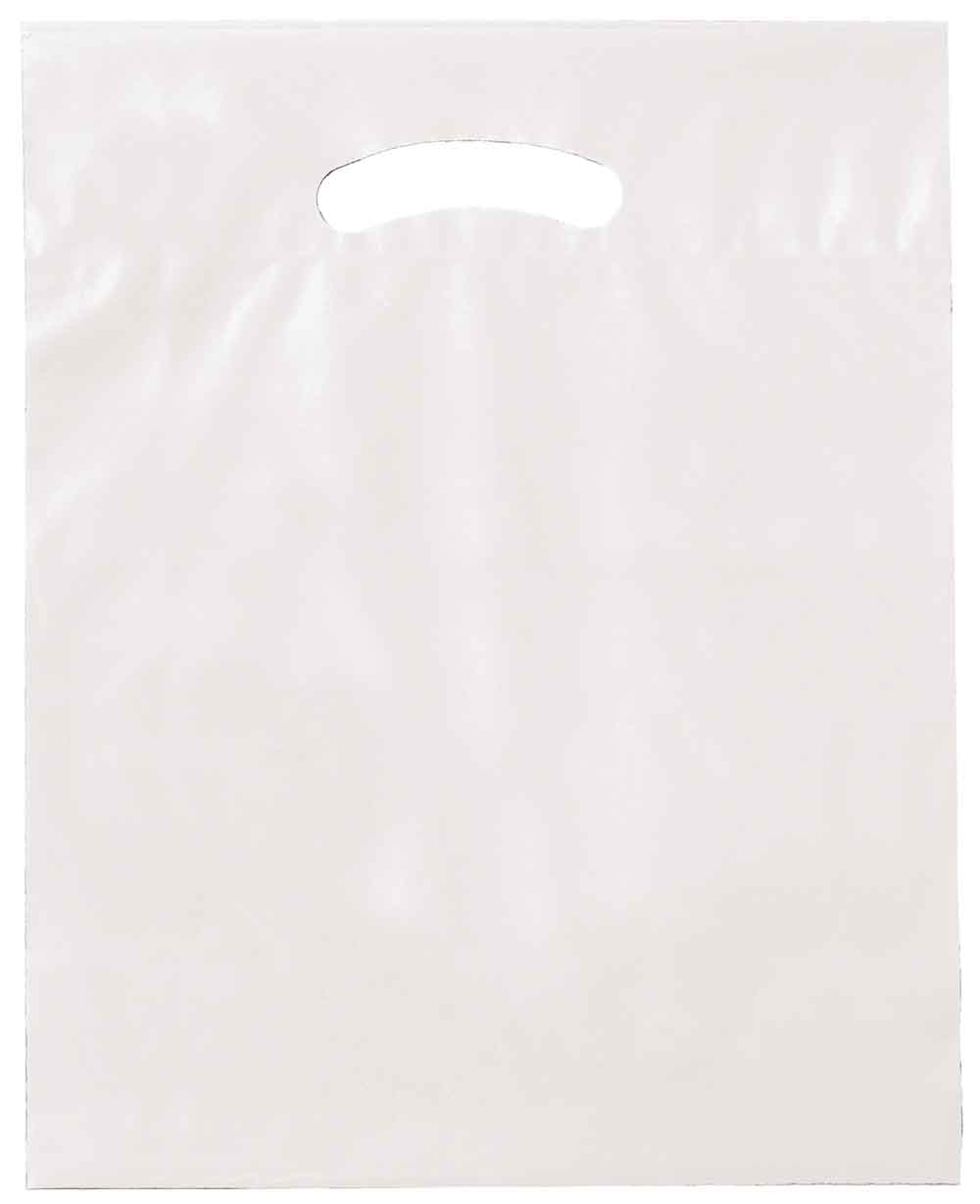 White 15x19+3 2.5 Mil Retail Shopping Bags