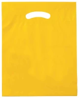 Yellow 15x19+3 2.5 Mil Retail Shopping Bags