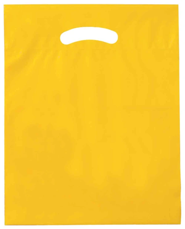 15x19+3 2.5 Mil Yellow Retail Shopping Bags Yellow 15x19+3 2.5 Mil Retail Shopping Bags