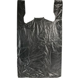 15 x 7 x 26 Black T-Shirt Bags 0.65 Mil Large Physical Bag