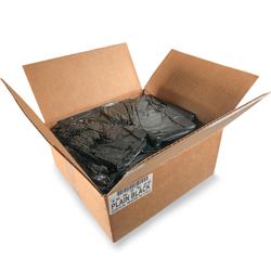 Case of 15 x 7 x 26 Black T-Shirt Bags 0.65 Mil Large