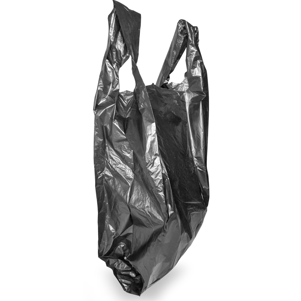 Black T-Shirt Bags High Density 15
