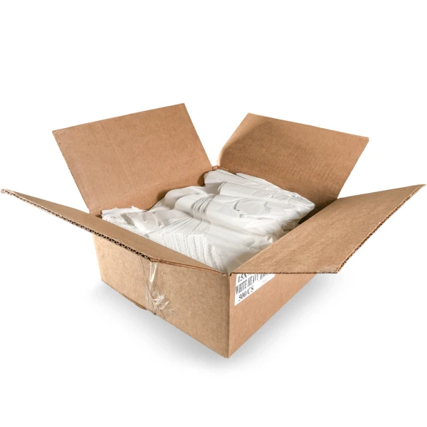 15 x 7 x 26 White T-Shirt Bags 0.65 Mil Case Case of 15 x 7 x 26 White T-Shirt Bags 0.65 Mil