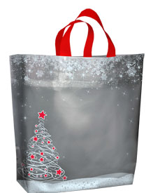 16 x 15 + 6 christmas shopping bag soft loop handle winter design 16 x 15 + 6 christmas shopping bag soft loop handle winter design