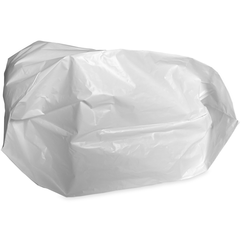 Close up of 16 x 16 + 8 BG Super Wave Top Carry Out Bag 1.25 Mil Bottom Gusset