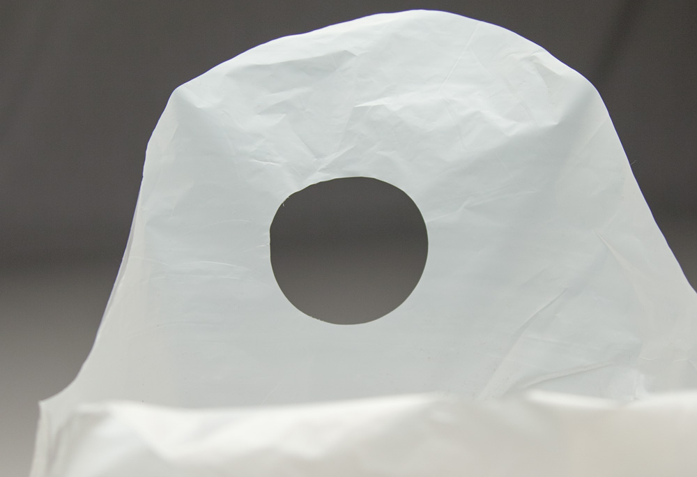 16" x 16" + 8" Super Wave Top Handle Plastic Bags 1.25 Mil